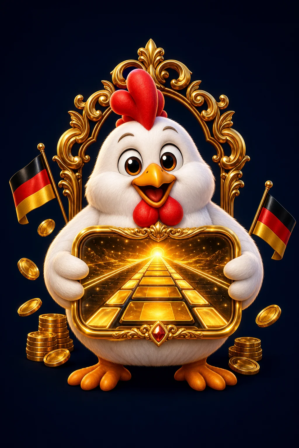 Chicken Road Demo kostenlos starten - Bildschirm mit virtuellem Guthaben